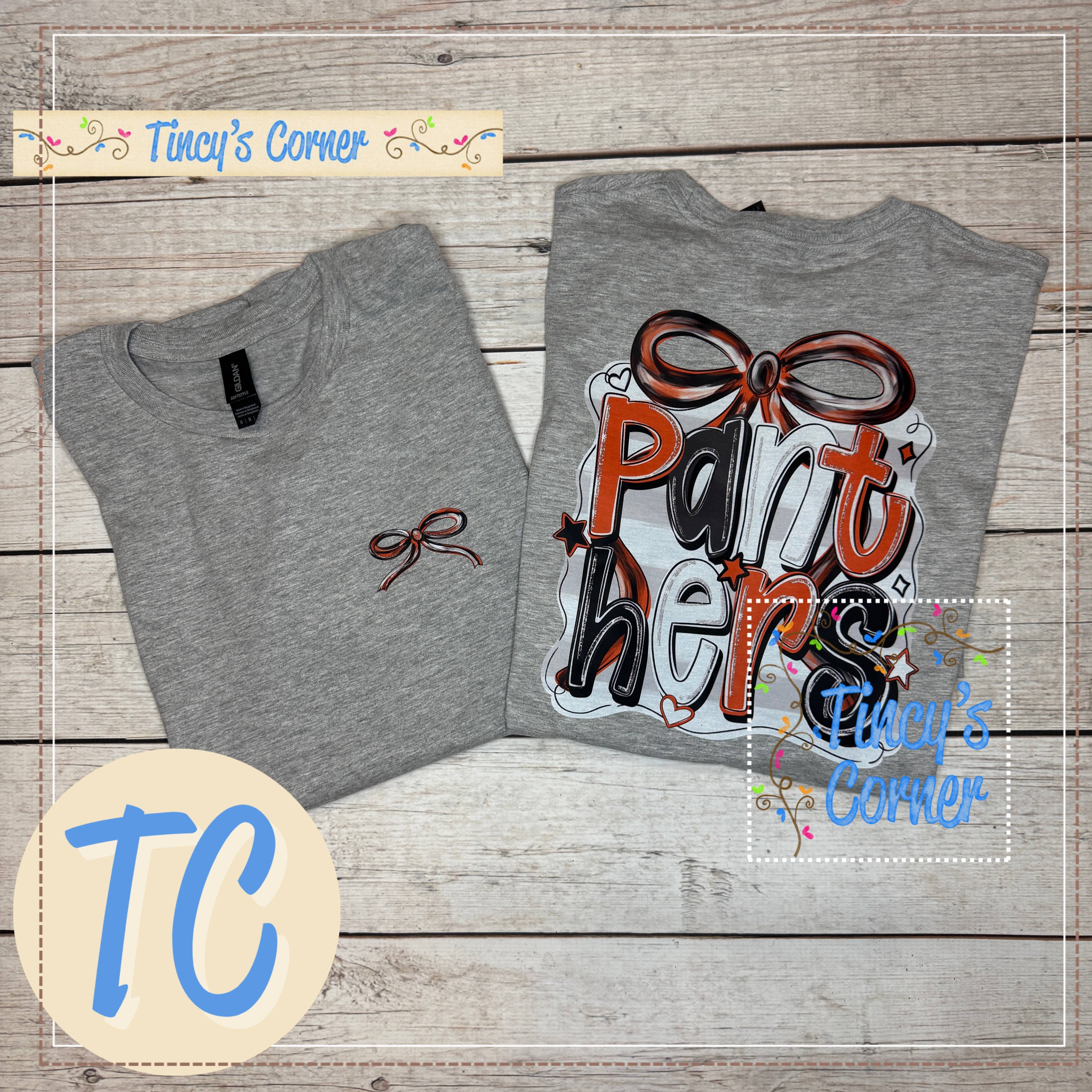 Panthers Bow Mascot Tee