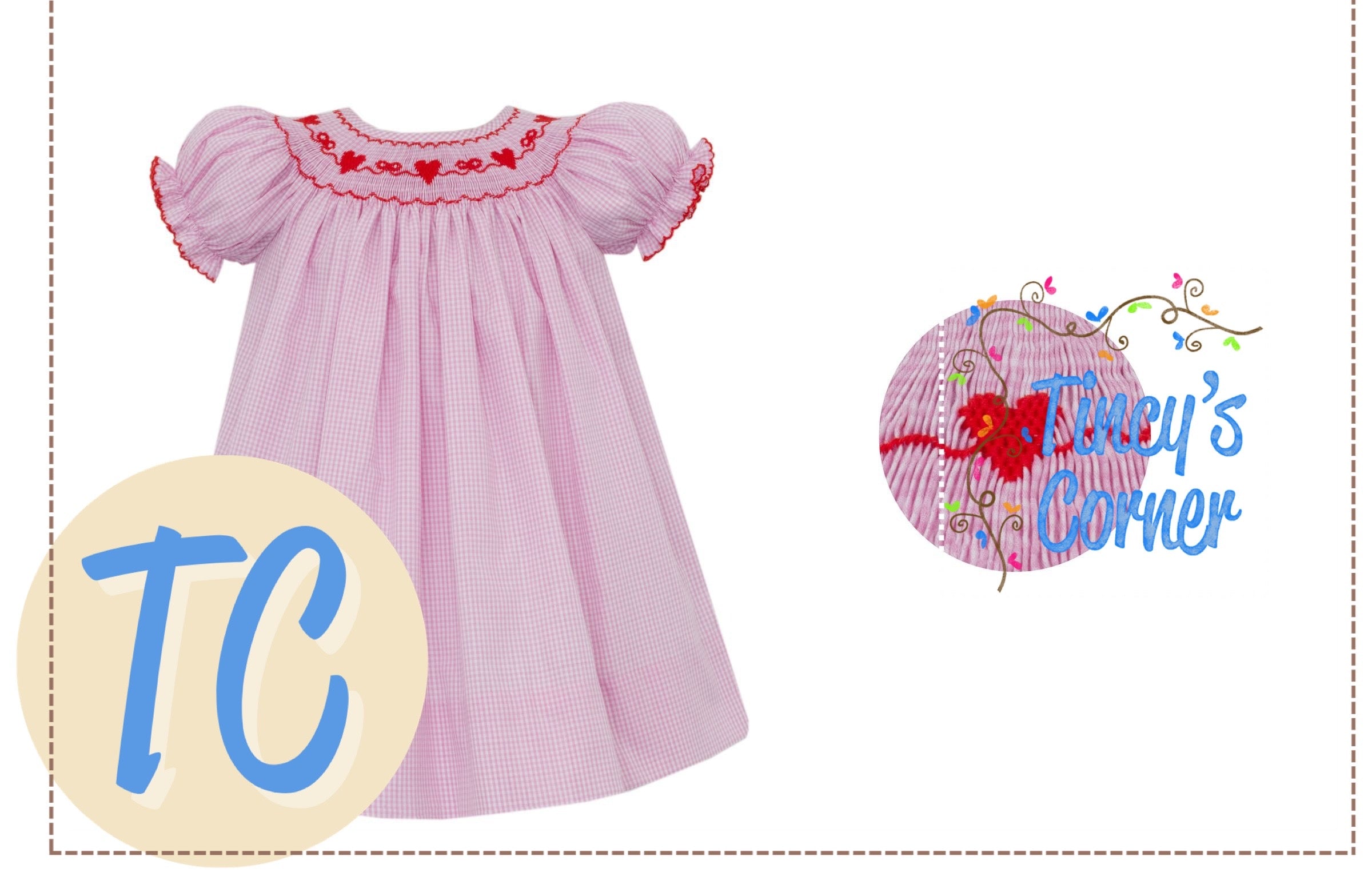 Valentine Day Gingham Dress