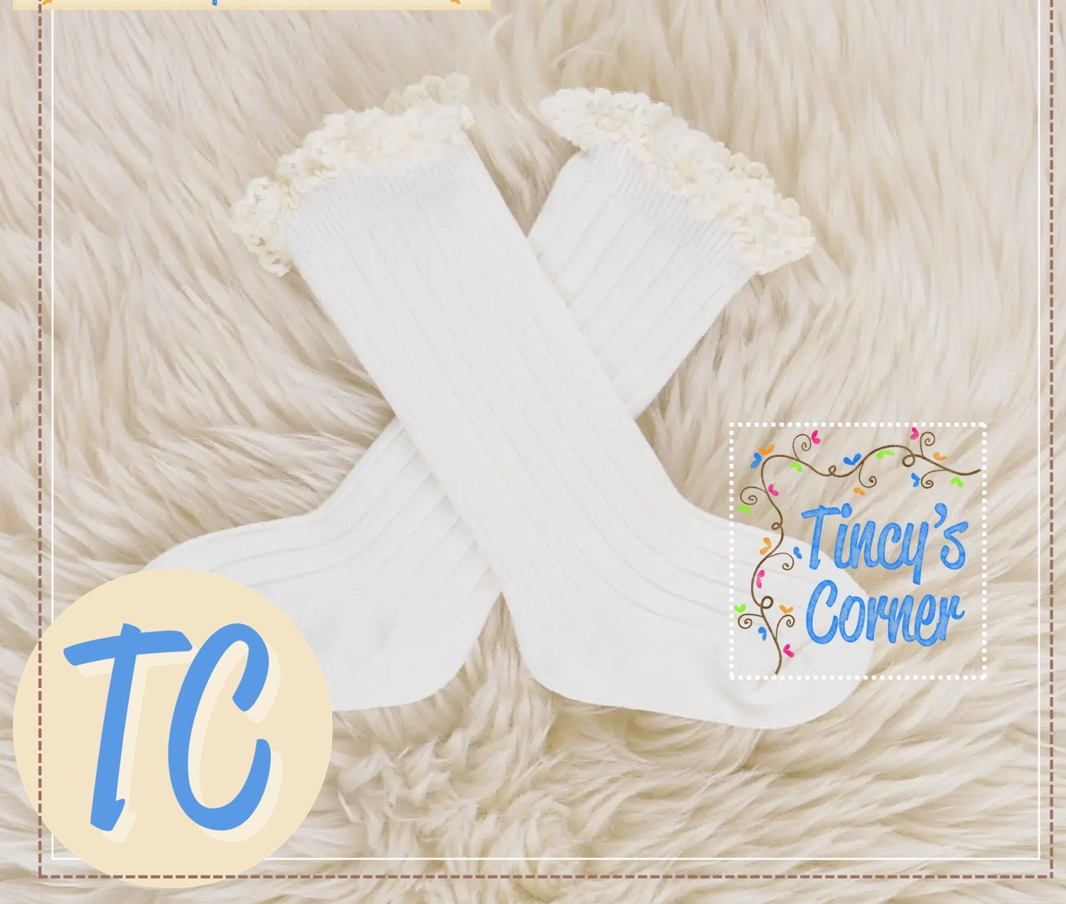 Lace Trim Knee Socks