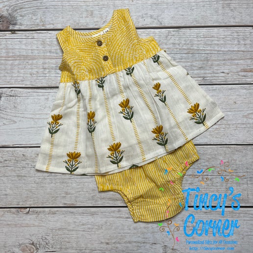 Infant Stripes Floral Dress