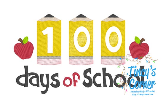 Scratchy Fade Pencils Embroidery T-Shirt