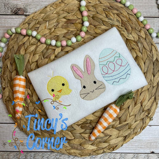 Easter Trio Embroidery T-Shirt