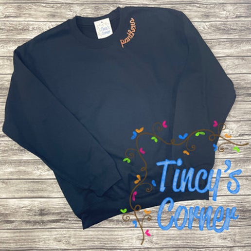 Panthers Embroidery Collar Sweatshirt
