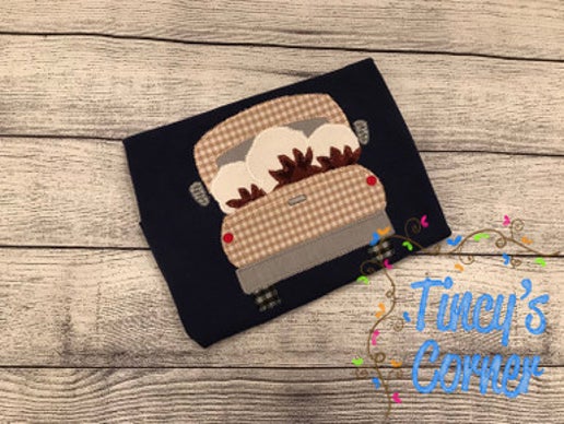 Truck with Cotton Applique T-Shirt