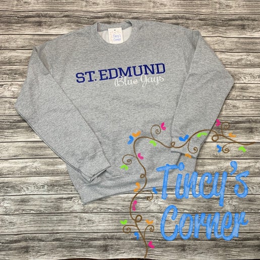 St. Edmund Blue Jays Embroidery Sweatshirt