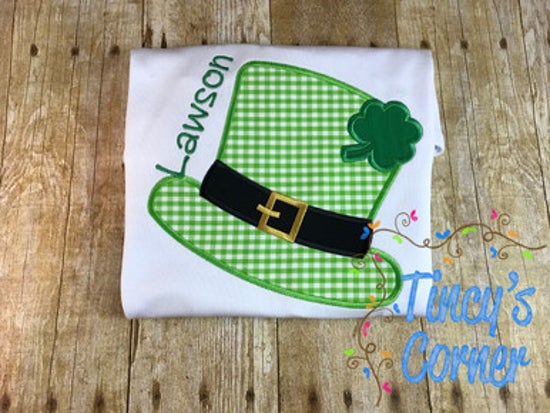 St. Patrick's Day Hat Applique T-Shirt