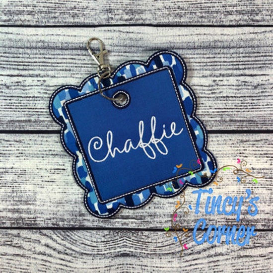 Square Scallop Bag Tag