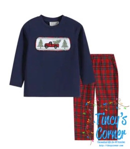 Christmas Plaid Pants Set