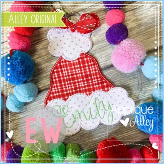 Santa Hat Bag Tag