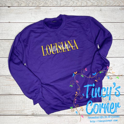 City, Louisiana Embroidery Sweatshirt