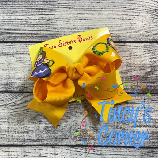 Krewe Princess Yellow Gold Hair Bow