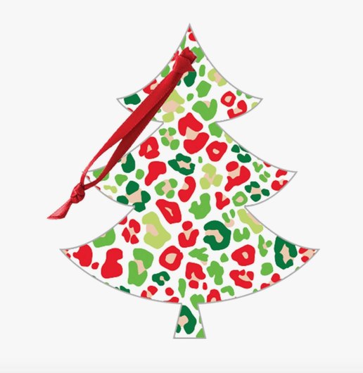 Festive Leopard Ornament