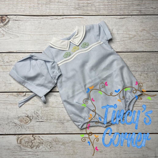 Boy's Infant Cars Light Blue Bubble W/Cap