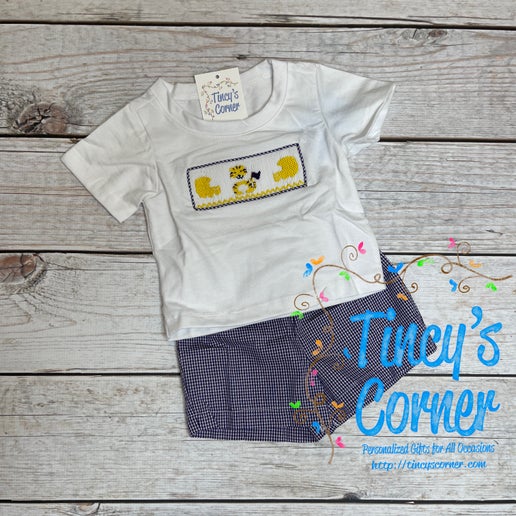 Boy's LSU Purple and Gold Football Short Set