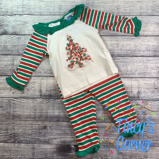 Crawfish Girl's Christmas PJ Set