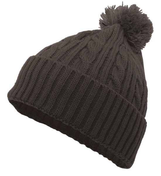 Cable Knit Pom Beanie