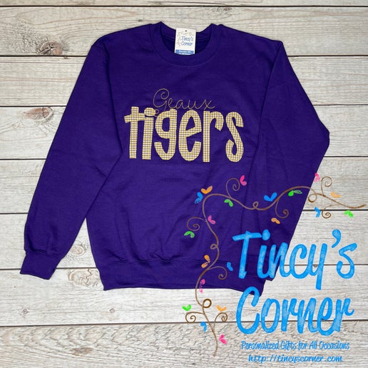 Geaux Tigers Applique Sweatshirt