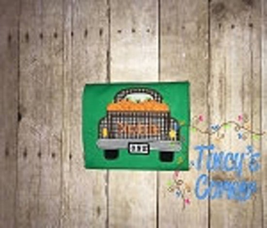 Truck with Pumpkins Applique T-Shirt