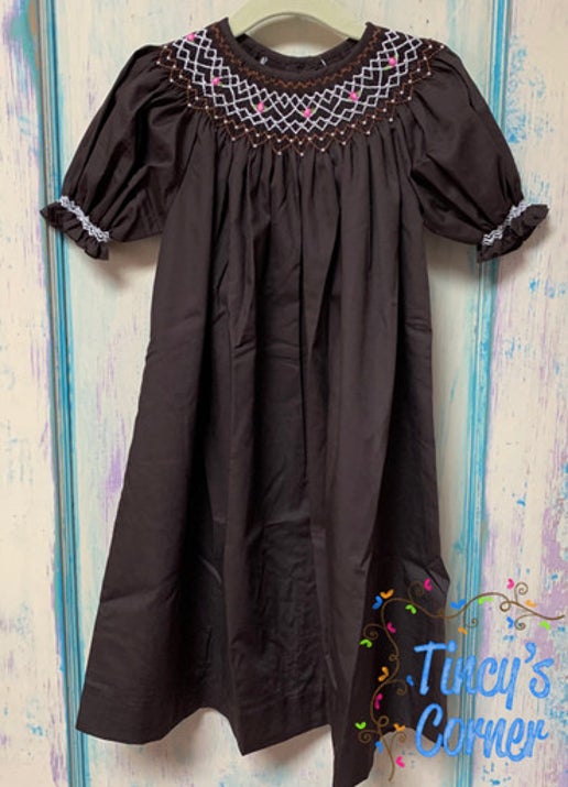 Rose Beaded Smocked Dress