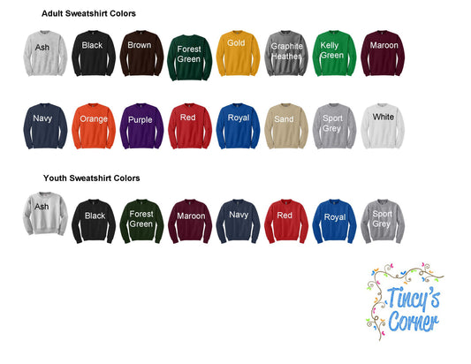 Go Tigers Embroidery Collar Sweatshirt
