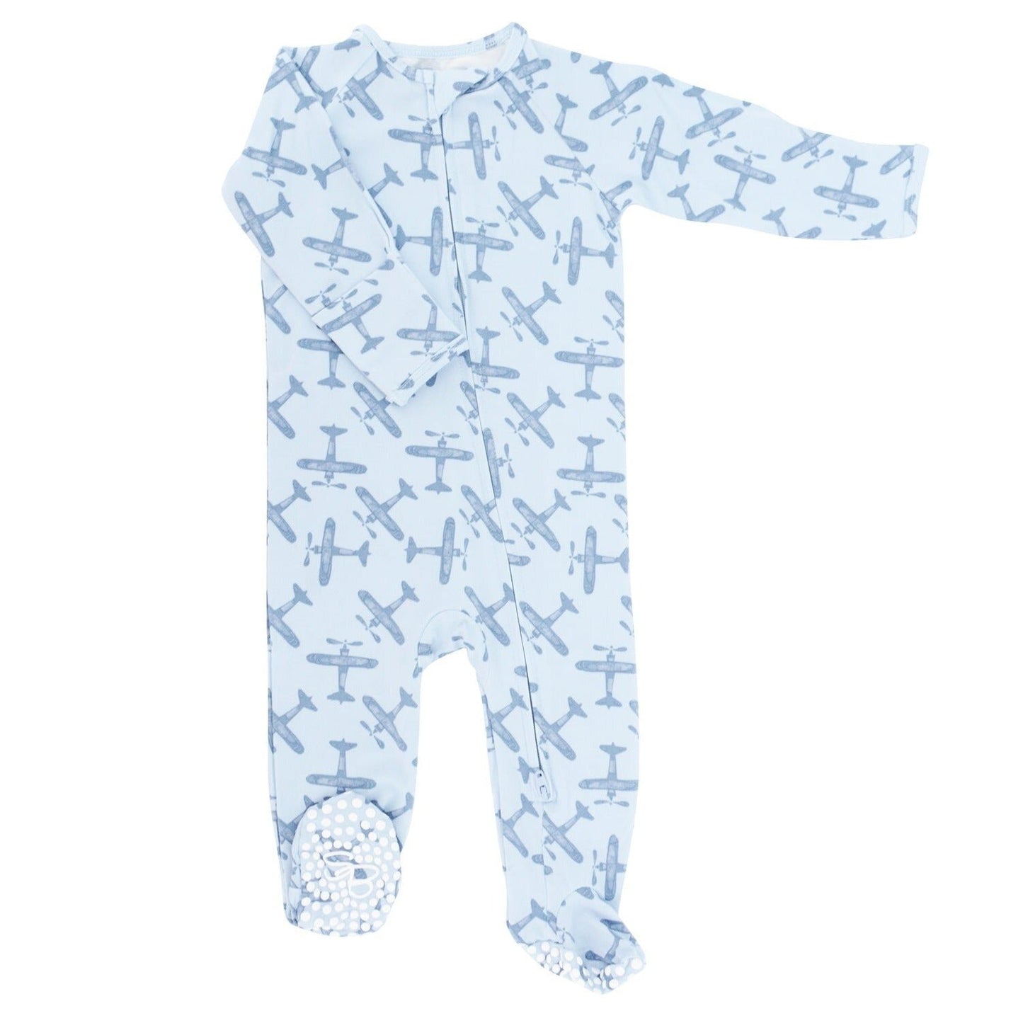 Zipper Footie w/Knot Hat