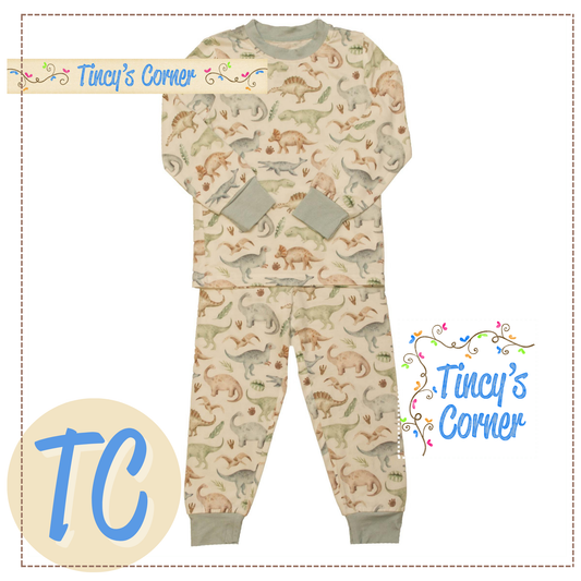 Dino Bamboo PJs