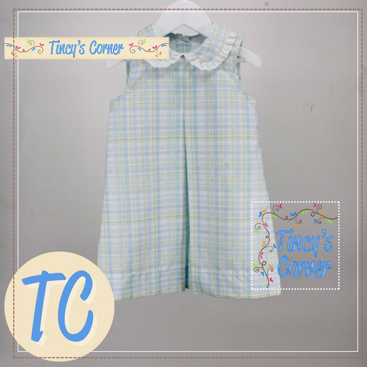 Blue Green Plaid Dress