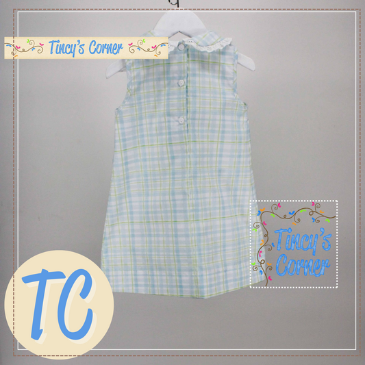 Blue Green Plaid Dress