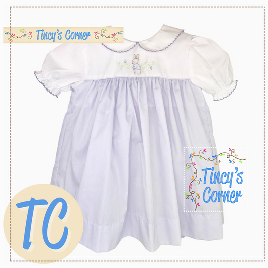 Embroidered Easter Bunny Dress