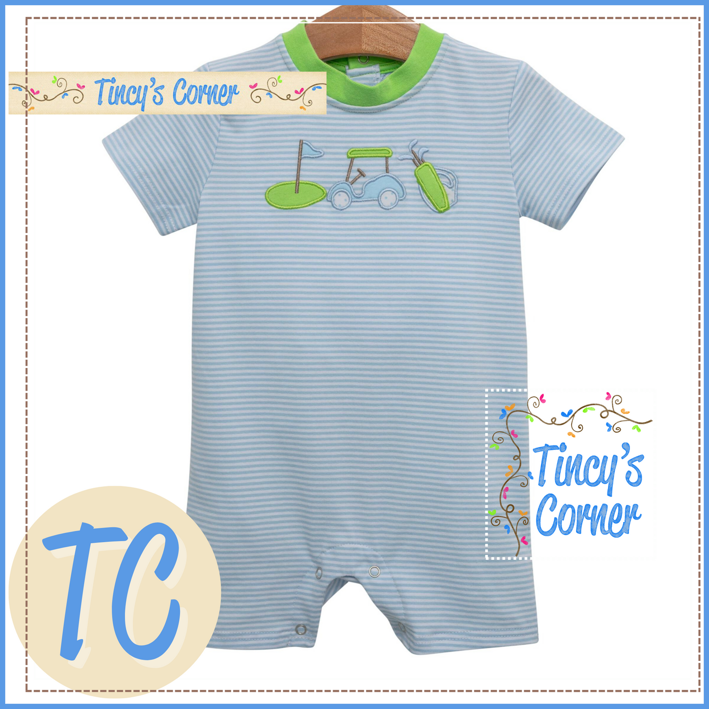 Golf Trio Applique Romper