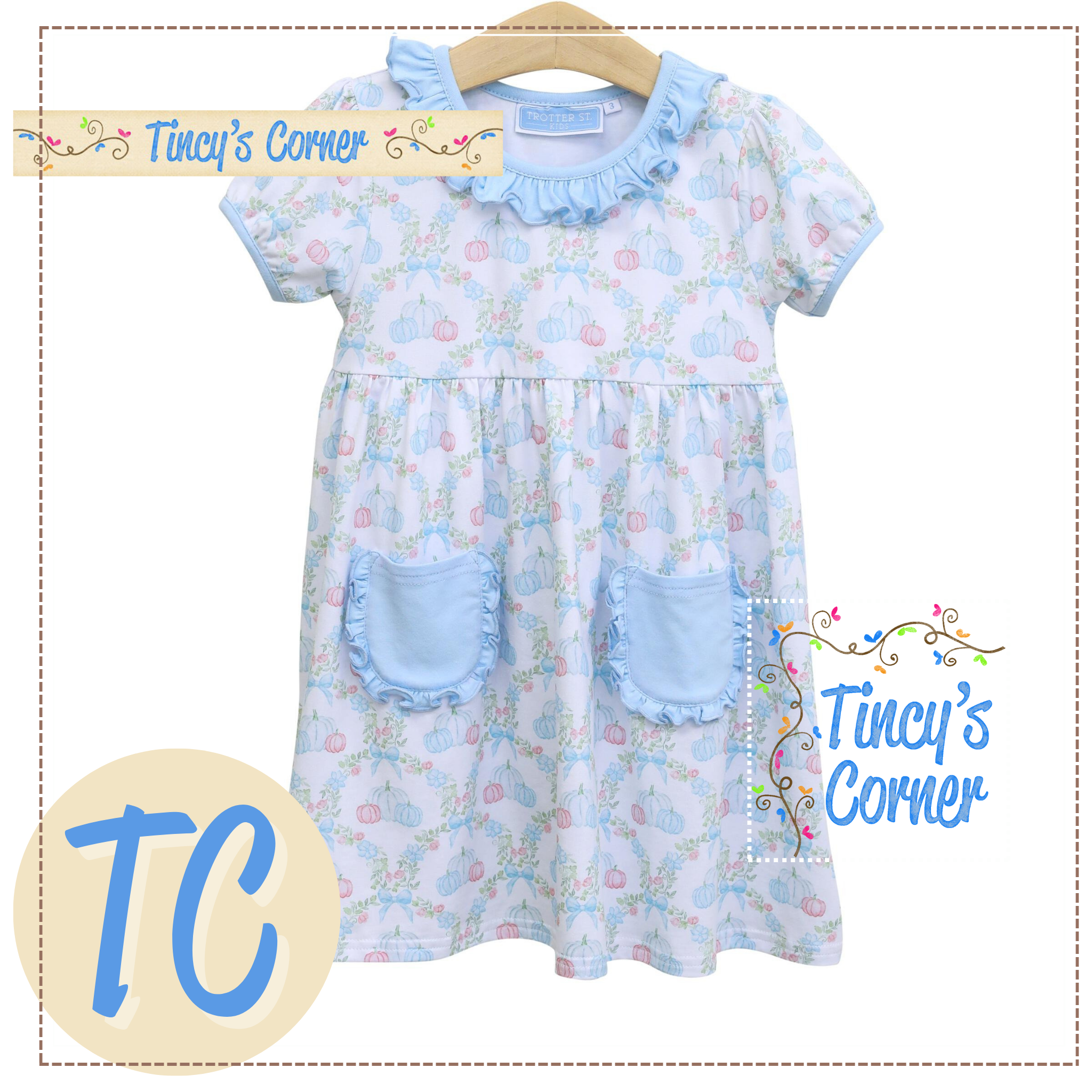 Pumpkin Floral Dress