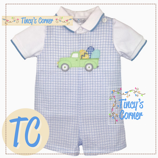 Easter Truck Applique Romper