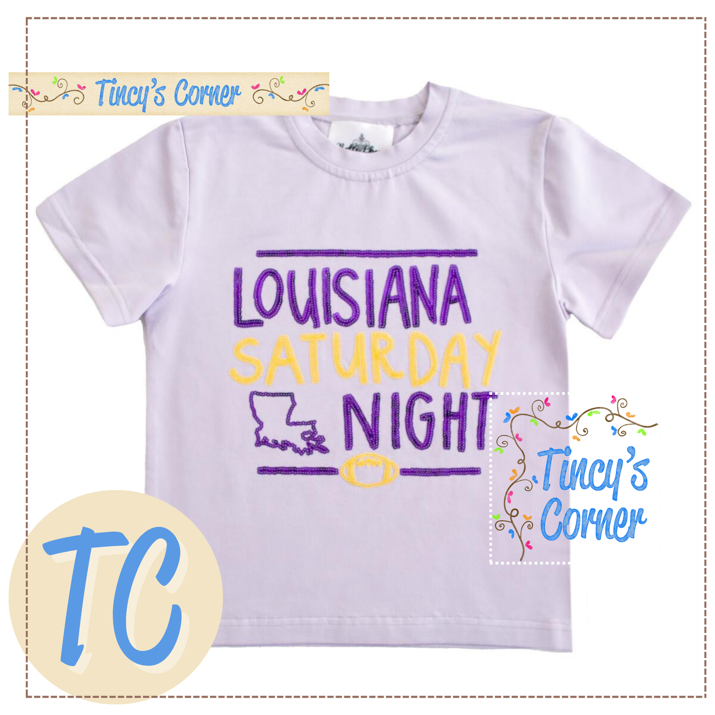 Girl's Louisiana Sequin Shirt