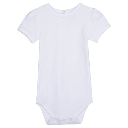 Girl's Short Puff Sleeve Bodysuit