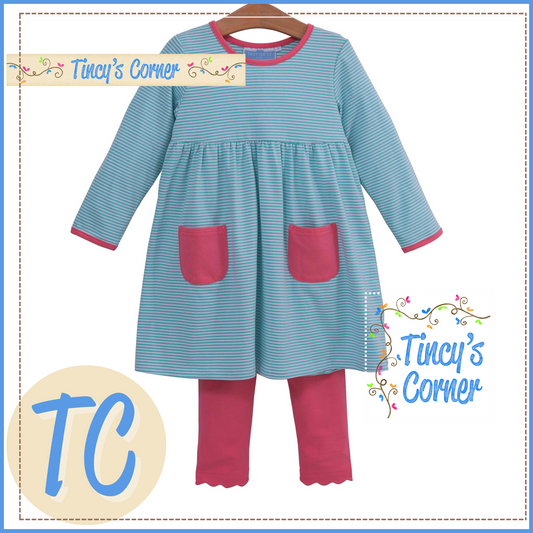 Girl's Annie Stripe Pants Set