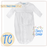 Neutral Smocked Bag
