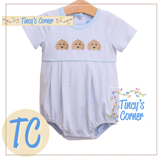 Puppy Trio Embroidery Bubble