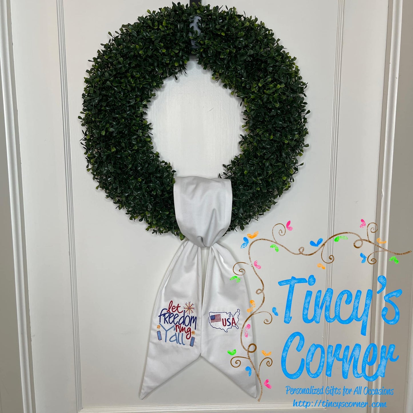 Let Freedom Ring & USA Wreath Sash