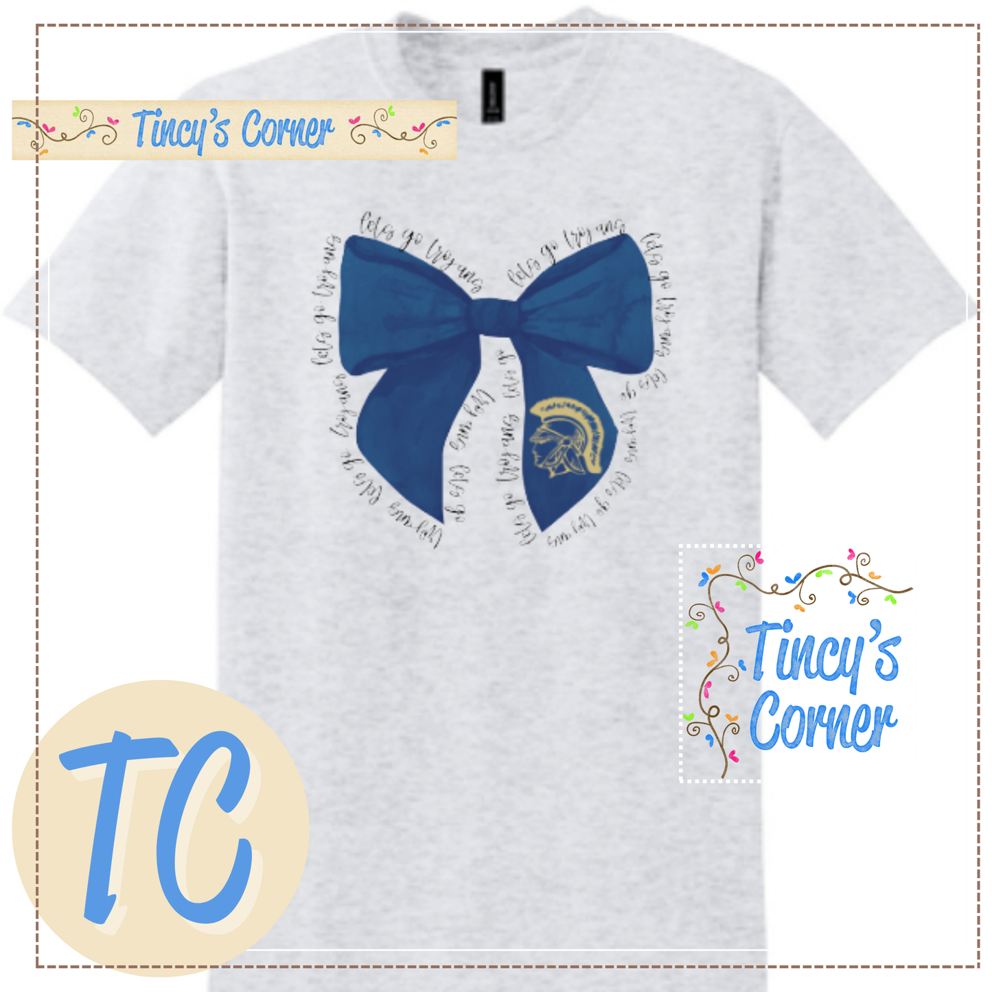 Let's Go Trojans Hairbow T-Shirt/Sweatshirt