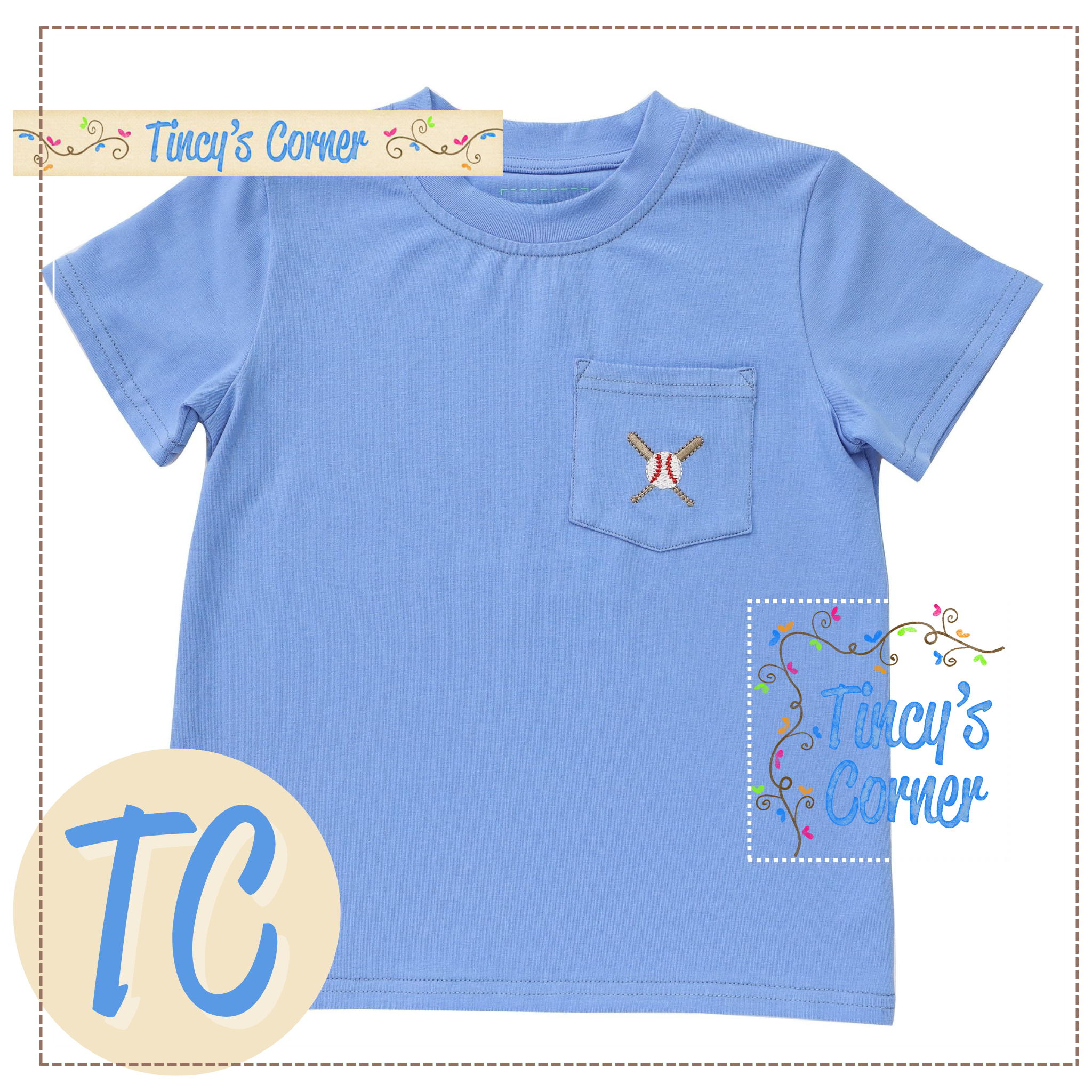 Baseball Pocket Tee Short Set