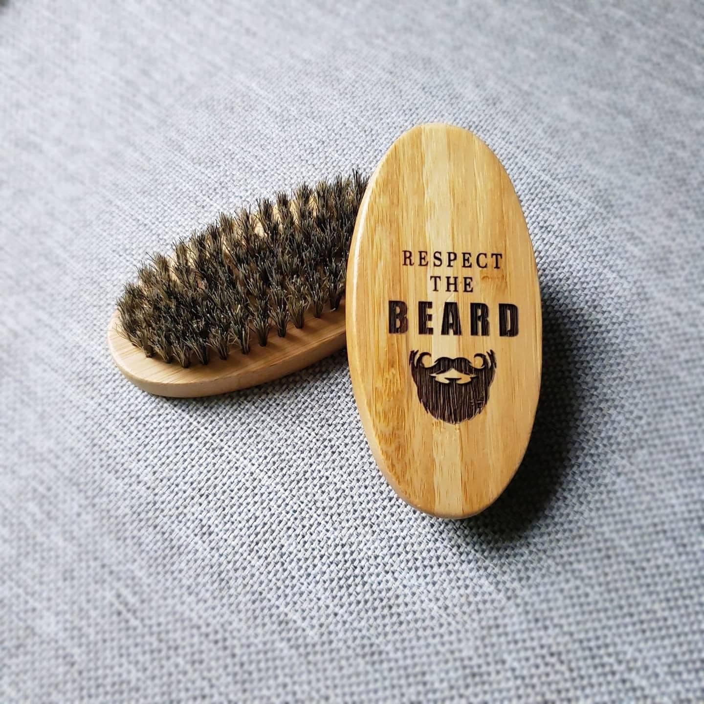 Bamboo Beard Brush with Boar Hair Bristles