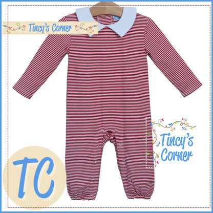 Boy's Long Sleeve William Romper