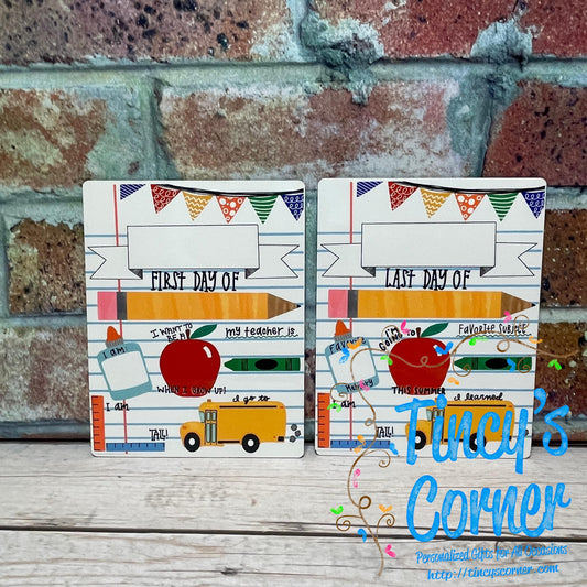 First Day/Last Day School Dry Erase Board