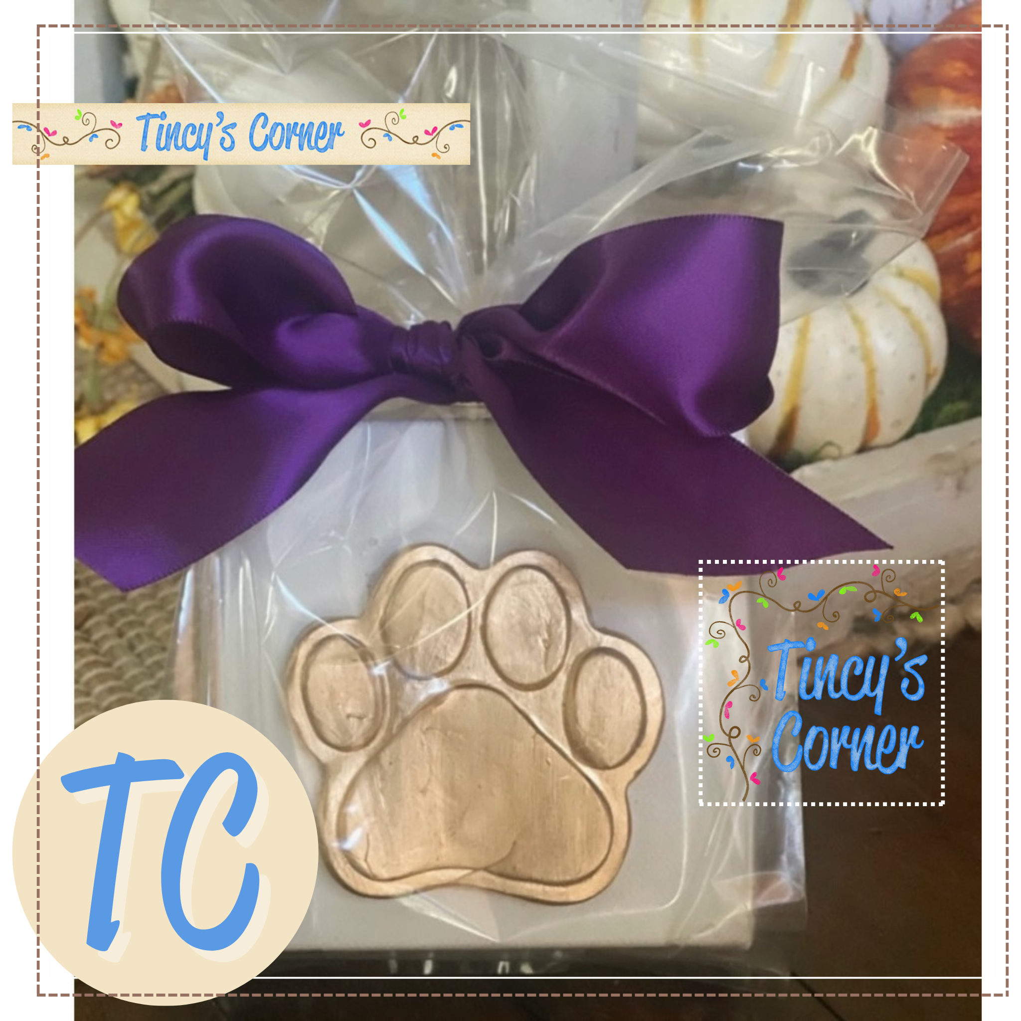 Gold Gilded Tiger Paw Canvas Art