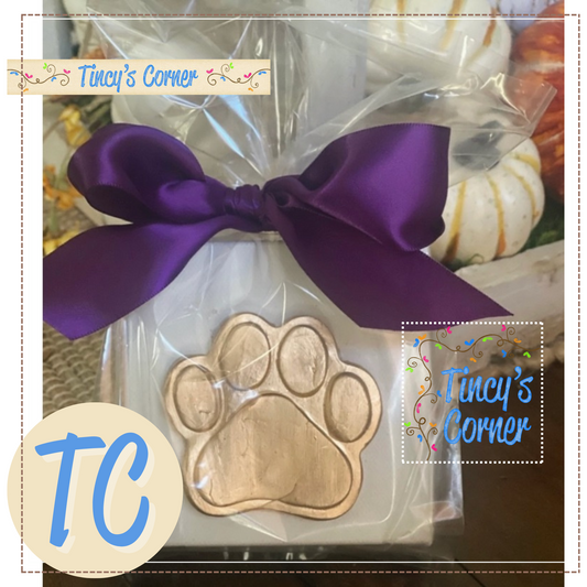 Gold Gilded Tiger Paw Canvas Art