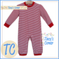 Boy's Long Sleeve Stripe Romper