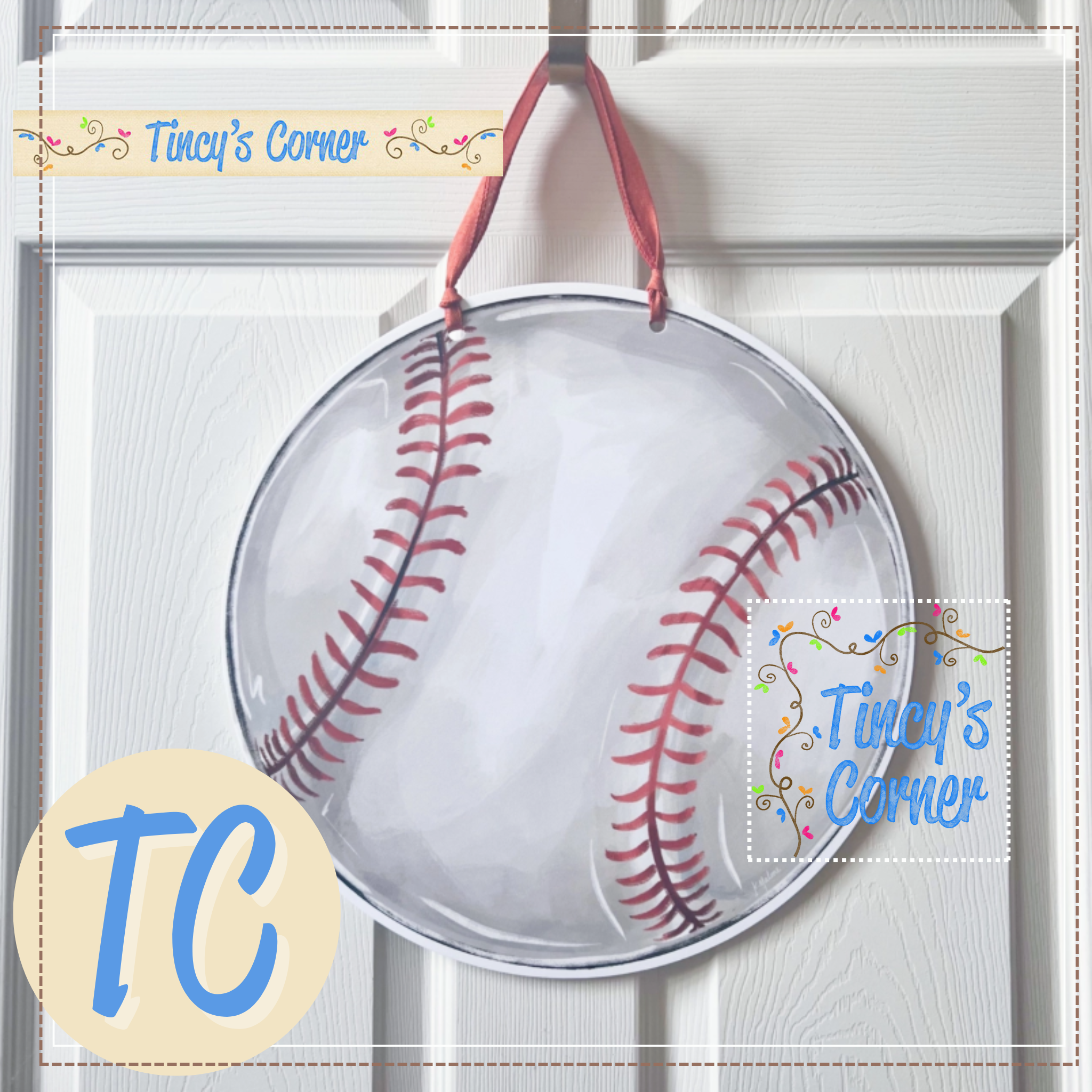 Baseball Door Hanger