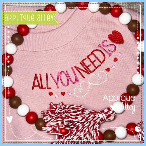 All You Need is Heart Embroidery Collar Sweatshirt