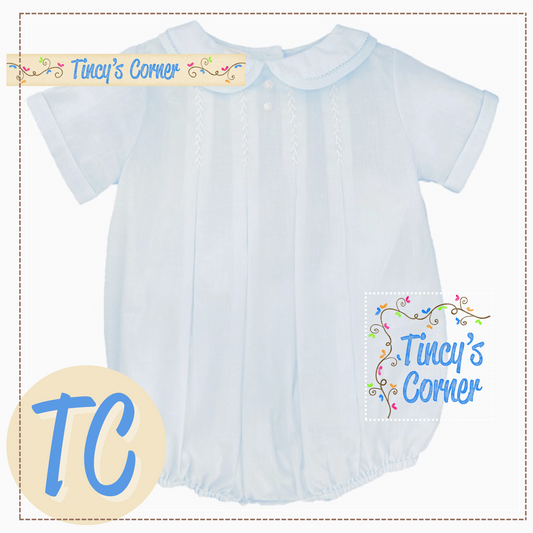 Romper w/Hand Feather Stitching