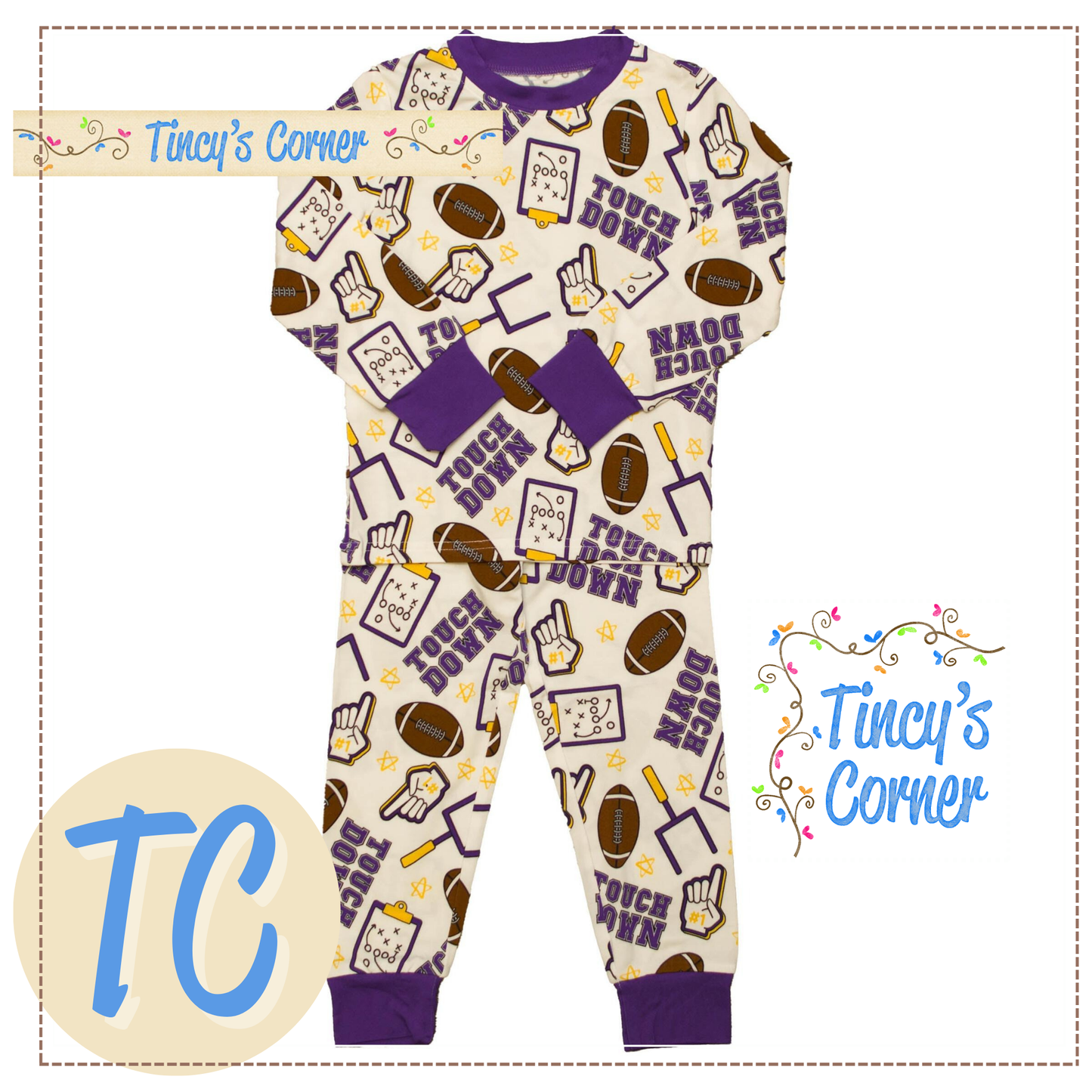 PY Touchdown Bamboo PJs